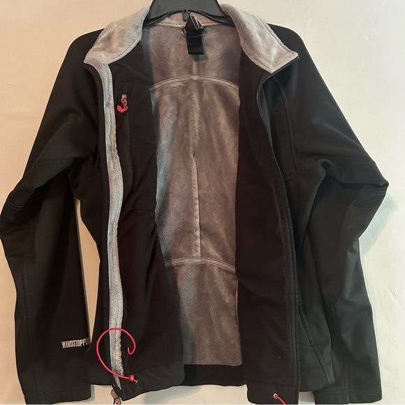 The North Face Black Performance Windstopper Jacket with Gray Collar - Picture 6 of 10
